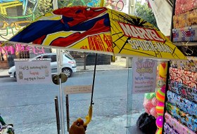 تصویر چتر بچه گانه طرح مرد عنکبوتی 