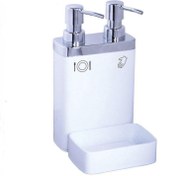 تصویر پمپ مایع ظرفشویی اطلس مدل شقایق - كروم 