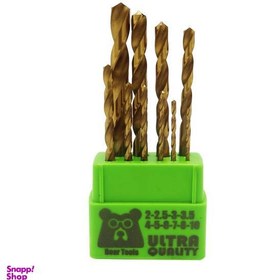 تصویر مجموعه 10 عددی مته آهن بیر تولز کد YP-TITANIUM010 