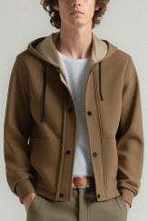 تصویر ‏سویشرت تمام زیپ سوزنی‏ ‏ 