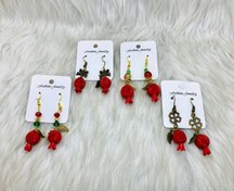 تصویر گوشواره طرح سنتی انار شکسته مخصوص شب یلدا 