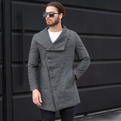 تصویر پالتو مردانه ذغالی کد 23714 men's coat