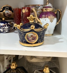 تصویر قندان چینی سرمه ای 