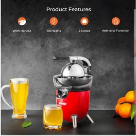 تصویر آب مرکبات جیپاس مدل GCG46021 Geepas GCJ46021 100W Citrus Juicer Electric Orange Juicer