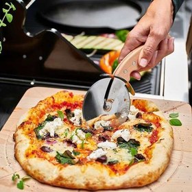تصویر پیتزا بر ایکیا Welding Grılltider Pizza Cutter IKEA Pizza cutter, stainless steel/beech, 22 cm
