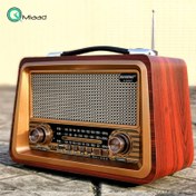 تصویر رادیو کلاسیک، رادیو بسیار زیبا و طرح کلاسیک، فناوری‌های ارتباطی به صورت بلوتوث، اسپیکر استودیو و با کیفیت، مدل 2066 