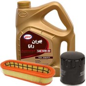 تصویر پک روغن تیبا ساینا کوییک بهران رانا (SM 10W40) 4L + فیلتر روغن و فیلتر هوا 