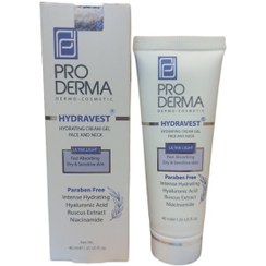 تصویر کرم مرطوب کننده و آبرسان صورت و گردن پرودرما مدل 01 حجم 40 میلی لیتر Pro Derma Hydravest Cream 40 ml