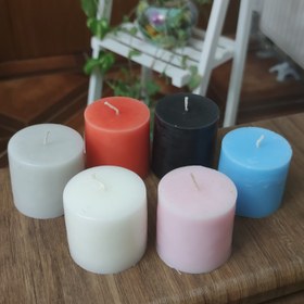 تصویر شمع استوانه 5سانتی سفید 