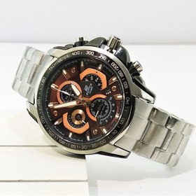 تصویر CASIO Edifice 5177 EF-560 ژاپن صفحه نسکافه ای ادیفایس 5 موتوره کرنوگراف با تقویم روزشمار *** فول استیل *** موتور قدرتمند ژاپن *** کیفیت +AAA 