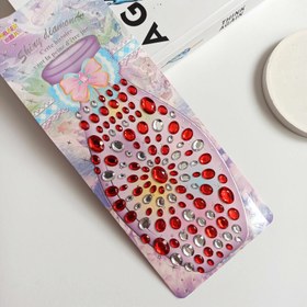 تصویر بسته 12ورقی نگین آرایشی طرح بیضی Make up gems