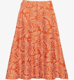 تصویر دامن زنانه فون پیلی دار ژاکارد مجلسی 20105 