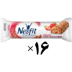 تصویر پروتئین بار رژیمی برند نستله سری فیتنس با طعم توت فرنگی بسته ی ۱۶ عددی nestle انواع بار و تنقلات مغذی نستله