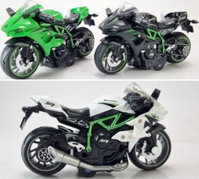 تصویر موتور ریس استارتی گازخور و چراغدار - ۳ Die-cast