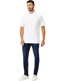 تصویر پیراهن پولو نخی مردانه با جیب - سفید برند byc MEN'S COTTON POLO SHIRT WITH POCKET - WHITE