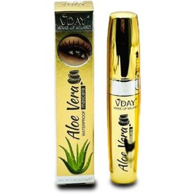 تصویر ریمل فرچه مویی ضد آب و ضد حساسیت وی دی VDAY مدل Aloe Vera VDAY waterproof and hypoallergenic hair brush mascara, Aloe Vera model