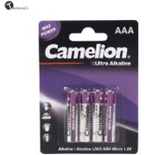 تصویر باتری نیم قلمی کملیون مدل Ultra Alkaline بسته 4 عددی Camelion Ultra Alkaline AAA Battery - Pack of 4