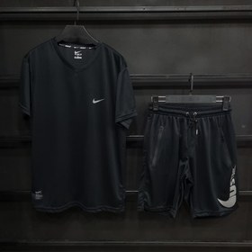 تصویر ست تیشرت شلوارک بدنسازی NIKE - حراجی XL 