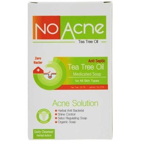 تصویر پن شستشو نو آکنه حاوی روغن درخت چای و روغن لیمو ا no Acne Tea Tree Oil Medicated Soap no Acne Tea Tree Oil Medicated Soap