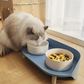 تصویر ظرف آب و غذای سگ و گربه Dream Cat کد 003 