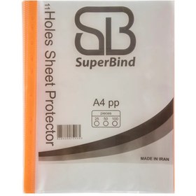 تصویر کاور کاغذ سوپربایند سایز A4 بسته 100 عددی SuperBind Holes Sheet Protector Size A4 Pack of 100