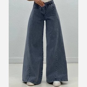 تصویر شلوار جین شافل کد 266007 آبی 