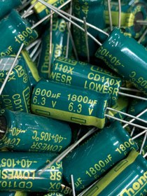 تصویر خازن الکترولیت 1800 میکروفاراد (تمام ولتاژها) - 6.3ولت CAPACITOR 1500UF FULL RANGE , VOLTAGE