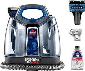 تصویر Bissell Spotclean Proheat Portable Spot قابل حمل و لکه های پاک کننده لکه ، 2694 ، آبی Bissell SpotClean ProHeat Portable Spot and Stain Carpet Cleaner, 2694, Blue