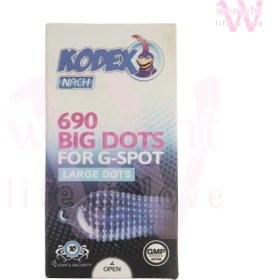 تصویر کاندوم خاردار بیگ داتس کدکس 690 تحریک نقطه جی | Nach Kodex Big Dots 690 G-Spot Condoms 