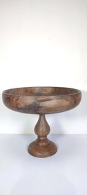 تصویر میوه خوری پایه دار Fruit bowl made of walnut wood