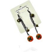 تصویر گوشواره آویز طرح خرمالو 