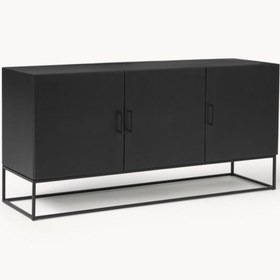 تصویر آینه کنسول MDF مشکی 