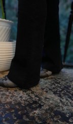 تصویر شلوار نیل دمپا گشاد مشکی 