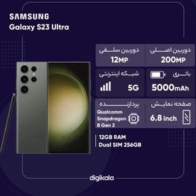 تصویر گوشی موبایل سامسونگ مدل Galaxy S23 Ultra دو سیم کارت ظرفیت 256 گیگابایت و رم 12 گیگابایت 