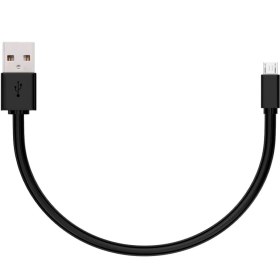 تصویر کابل پاوربانک USB به MicroUSB به طول 20 سانتی متر 