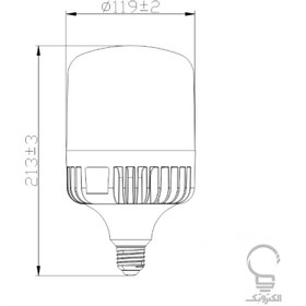 تصویر لامپ LED حبابی استوانه ای 40 وات پارمیس 
