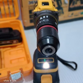 تصویر دریل شارژی 36 ولت دیوالت مدل نیم پک Dewalt half pack cordless drill half pack model 36V