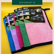 تصویر دستمال میکروفایبر دورو ضخیم ۴۰×۴۰ 