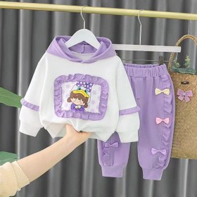 تصویر هودی و شلوار عروسکی دخترانه 075 ا Girl doll hoodie and pants Girl doll hoodie and pants