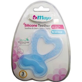 تصویر دندانگیر سیلیکونی طرح قلب مایا Maya Medical Teether code:4542/2