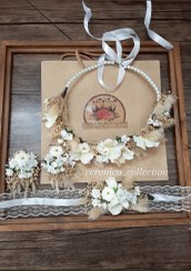 تصویر ست تاج گل ومچبند وگوشواره set taj va moch band