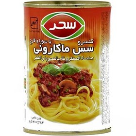 تصویر کنسرو مایه ماکارونی با سویا و قارچ سحر - 400 گرم 