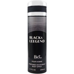 تصویر اسپری بدن مردانه بیو استار مدل Blacks Legend حجم 200 میلی لیتر 