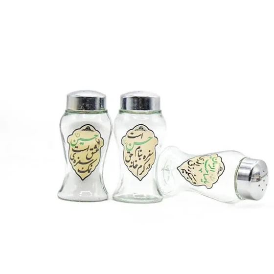 CITRONHAJ Salt and pepper shakers, clear glass/stainless steel, 3 ¼ - IKEA