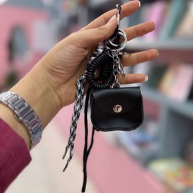 تصویر دسته کلید و آویز کوله طرح کیف چرمی 