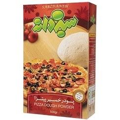 تصویر پودر خمیر پیتزا 500 گرم سبزدانه 