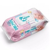 تصویر دستمال مرطوب کودک دلفین-حاوی ویتامین E و پرو ویتامین B5 Baby Wet Wipes Dolphin 