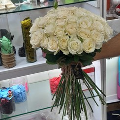 تصویر گلفروشی ارومیه دسته گل رز سفید Florist urmia