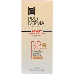 تصویر کرم بالم مرطوب کننده رنگی پوست چرب بی بی وست پرودرما – Pro Derma 