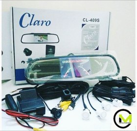 تصویر پک آینه مانیتور با دوربین و سنسور دنده عقب برند CLARO مدل ۴۰۹s 